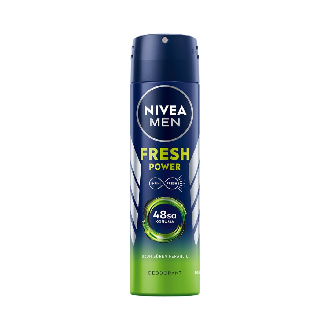 Nıvea Men Erkek Sprey Deodorant Fresh Power,48 Saat 2'li paket