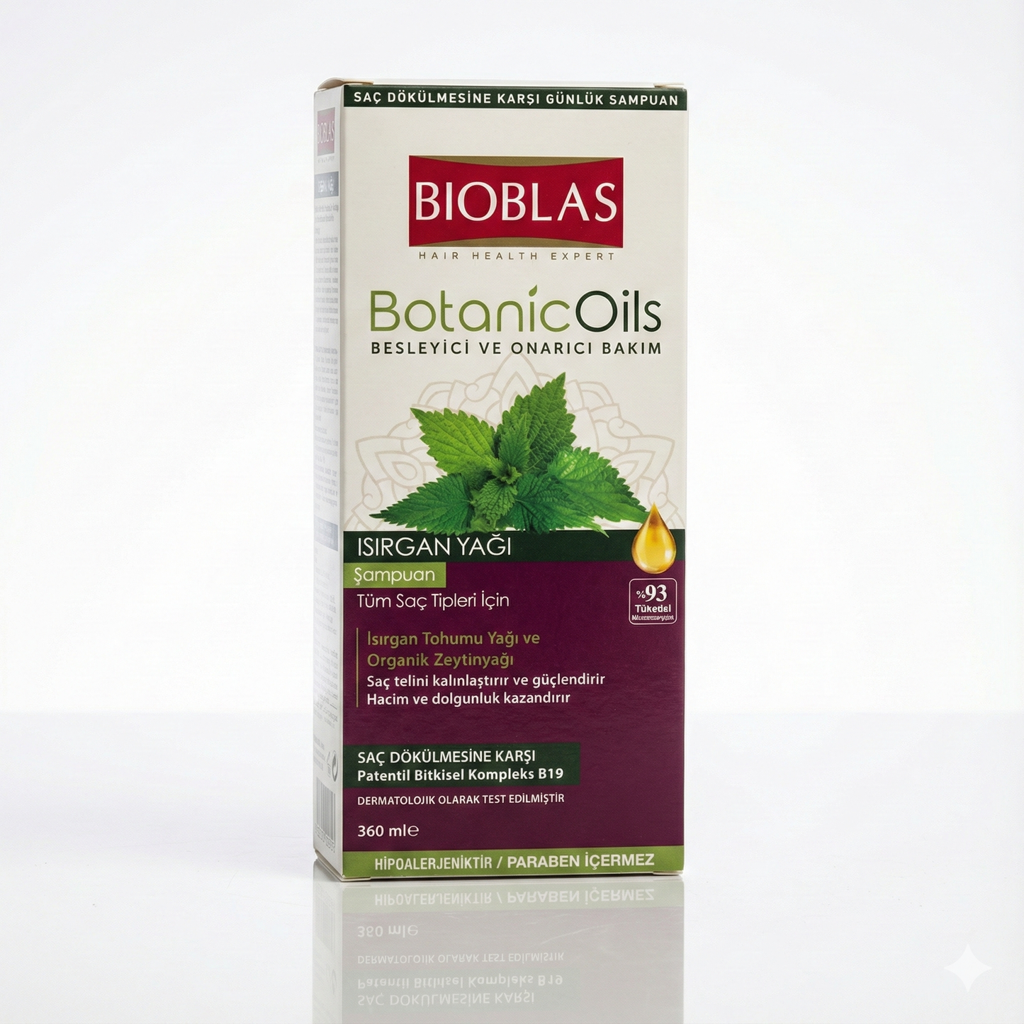 Bioblas Botanic Oils Isırgan Yağı Şampuan - 2'li Fırsat Paketi (2 x 360 ml) | Hacim & Dolgunluk