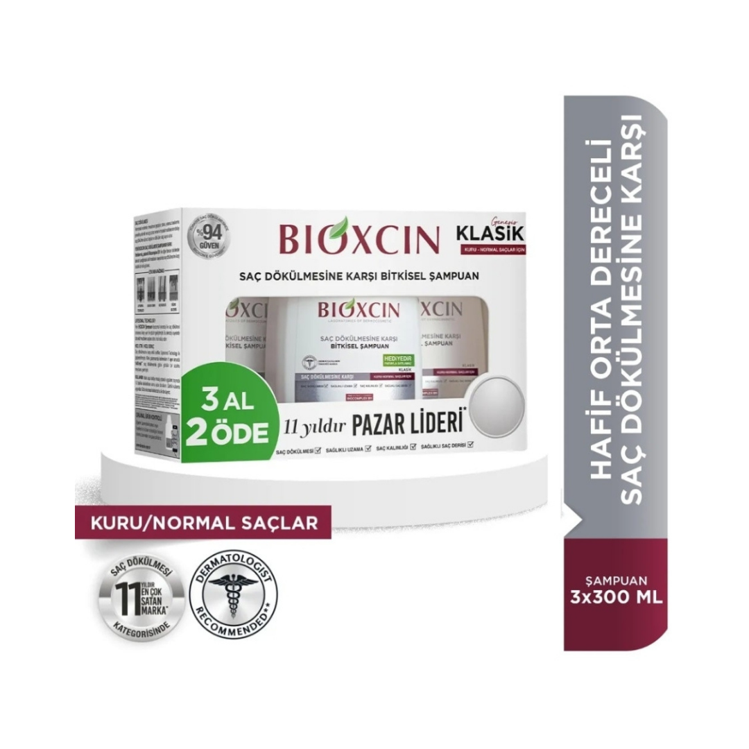 Bioxcin Şampuan 3 Al 2 Öde Kuru Cilt 300ml