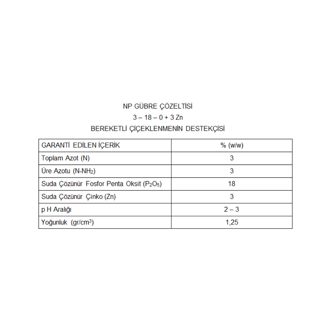 ARELCHEM ENJOY PZN (NP GÜBRE ÇÖZELTİSİ) 1 LT'LİK AMBALAJDA