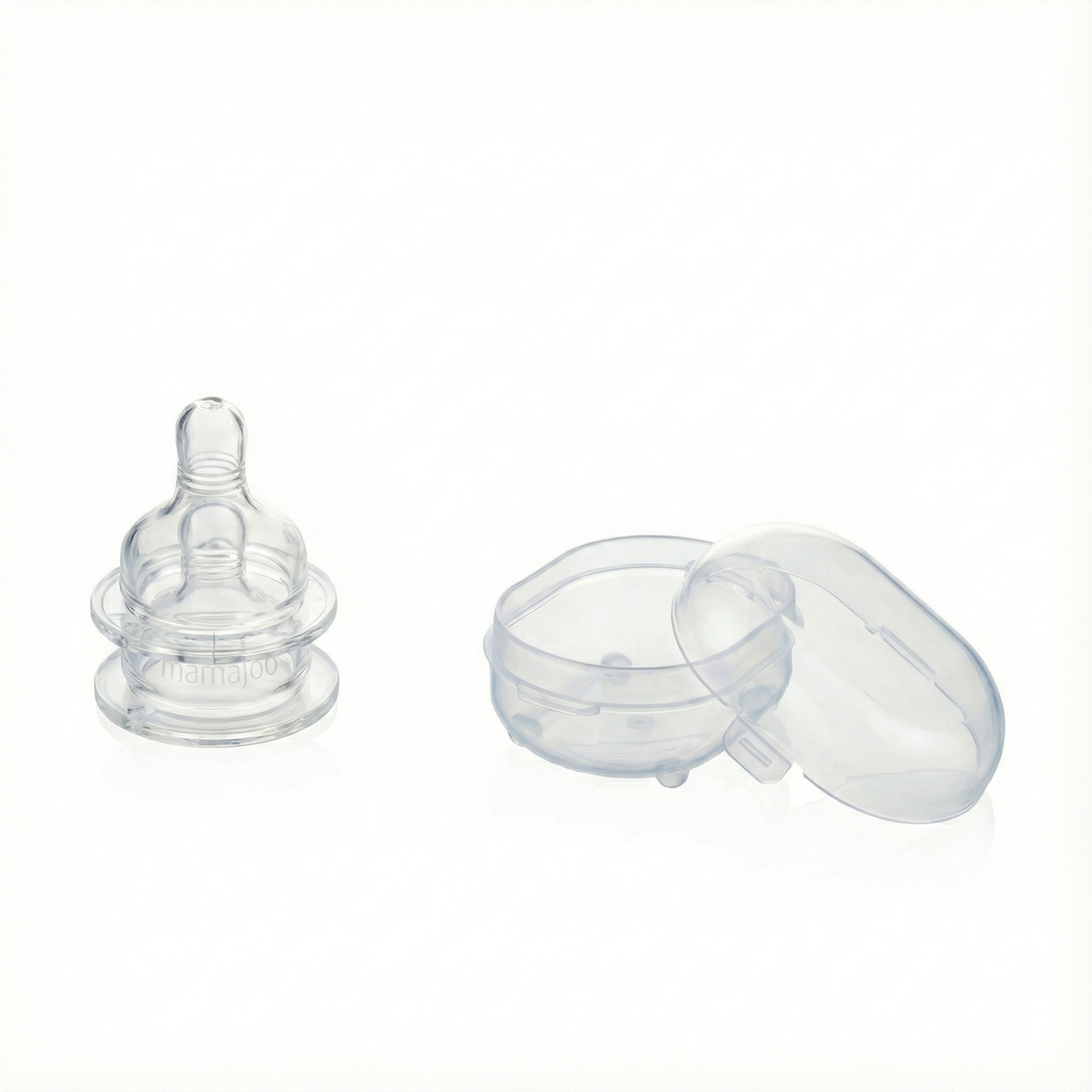 mamajoo Cam Biberon Emziği S Beden 0+ Ay 2’li (Saklama Kutulu)