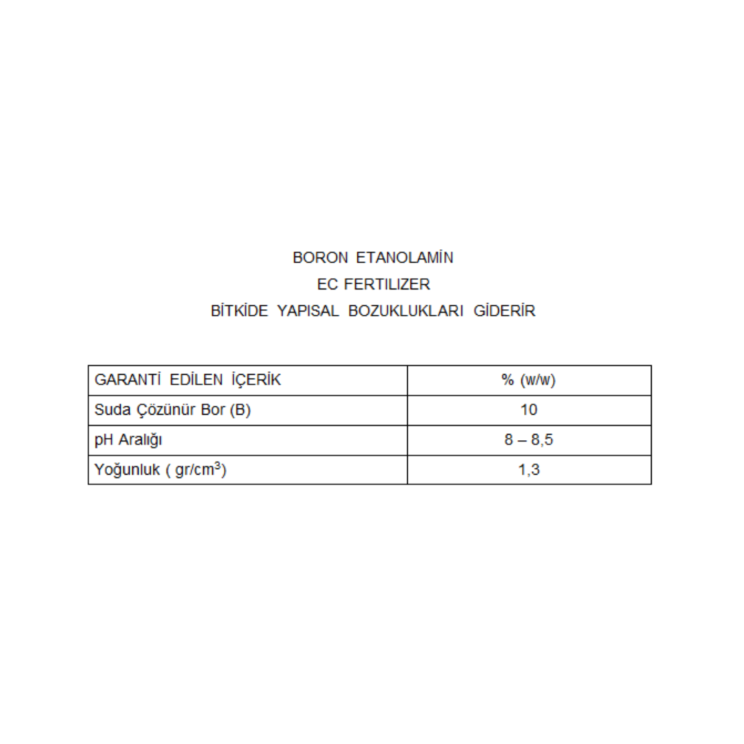 ARELCHEM MAXIBOR (BORON ETANOLAMİN) 1 LT'LİK AMBALAJ