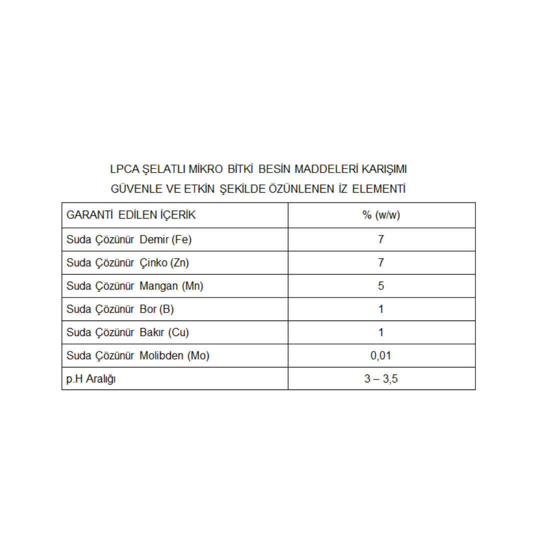 ARELCHEM MICRO CHEM (MİCRO BİTKİ BESİN MADDELERİ KARIŞIMI) 1 KG'LIK AMBALAJDA