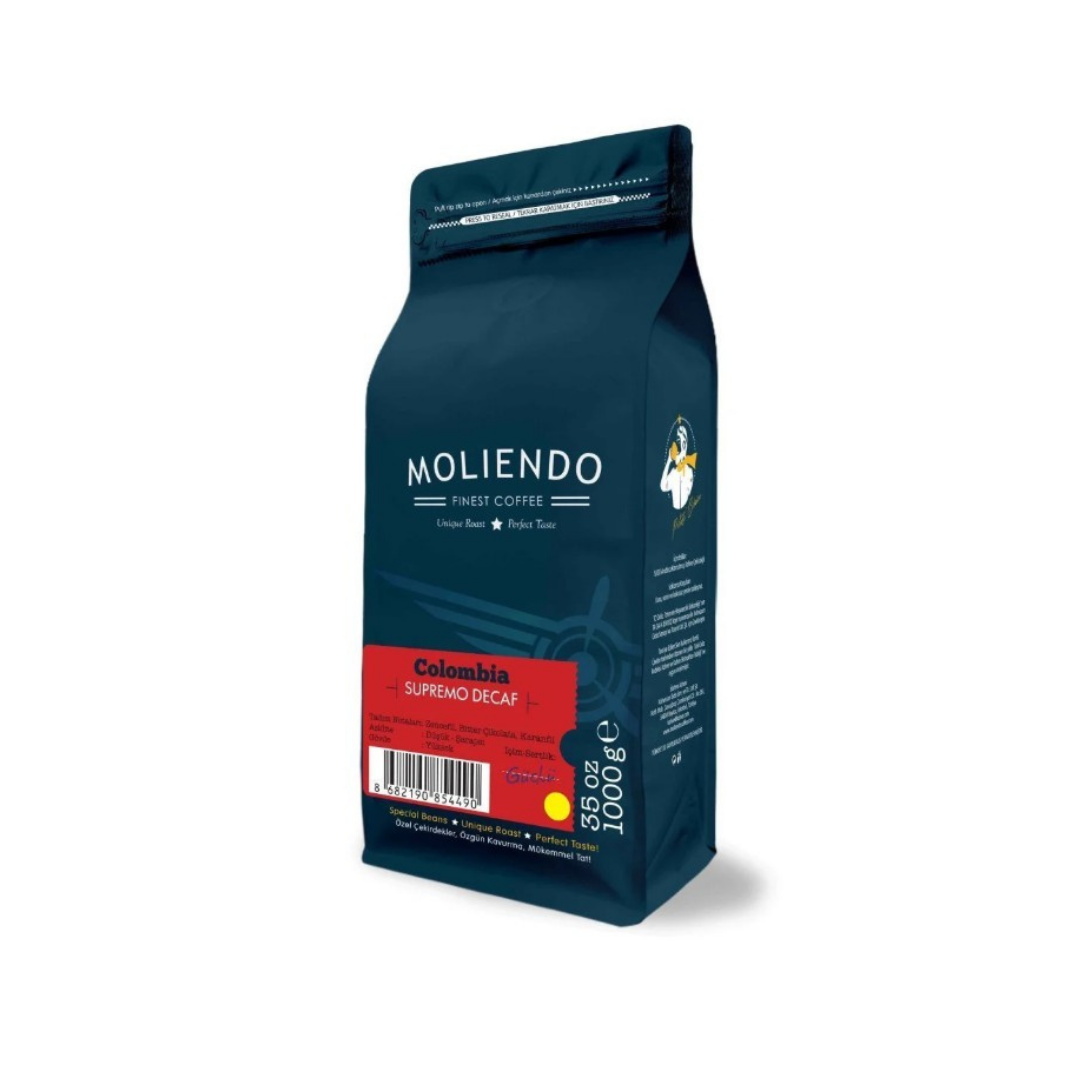 Moliendo Colombia Supremo Decaf (Kafeinsiz) Yöresel Kahve 250 gr. (Öğütülmüş Filtre Kahve)