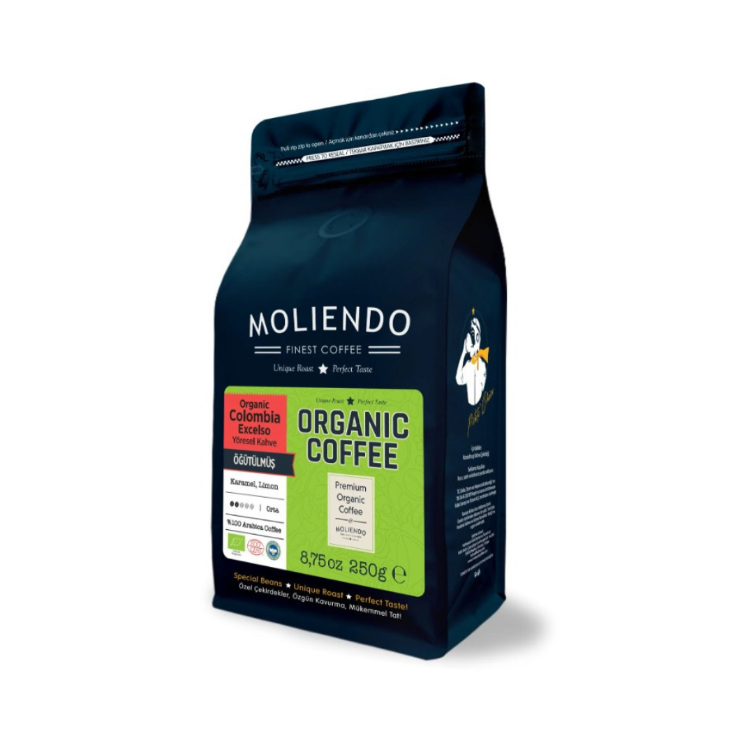 Moliendo Organic Colombia Excelso Yöresel Kahve 250 gr. (Öğütülmüş Filtre Kahve)