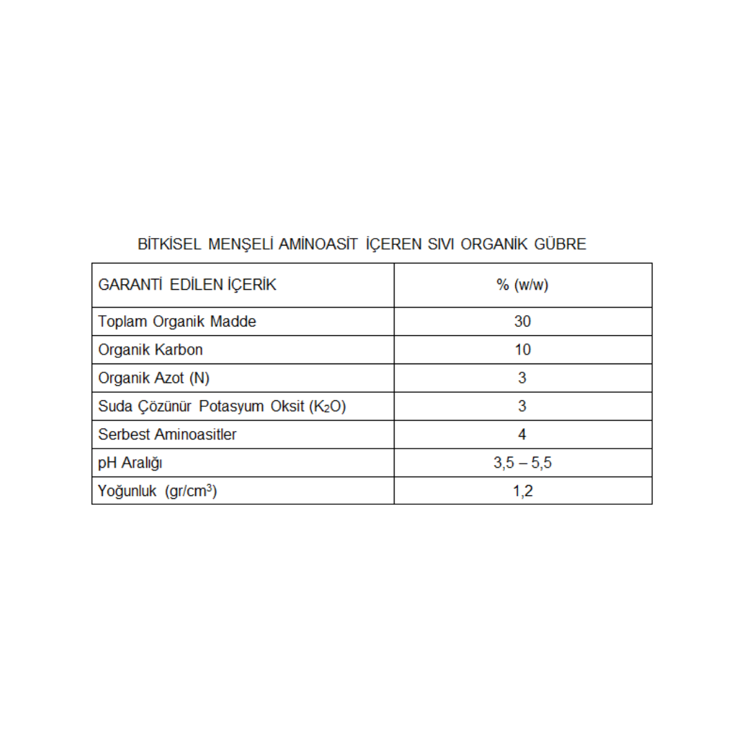 ARELCHEM NOVAMIN ( BİTKİSEL MENŞELİ AMİNOASİT İÇEREN SIVI GÜBRE) 1 LT'LİK AMBALAJ