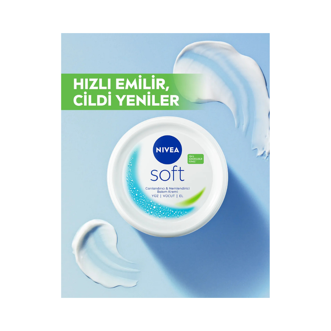 NIVEA Soft Nemlendirici Bakım Kremi 300ml 2'li