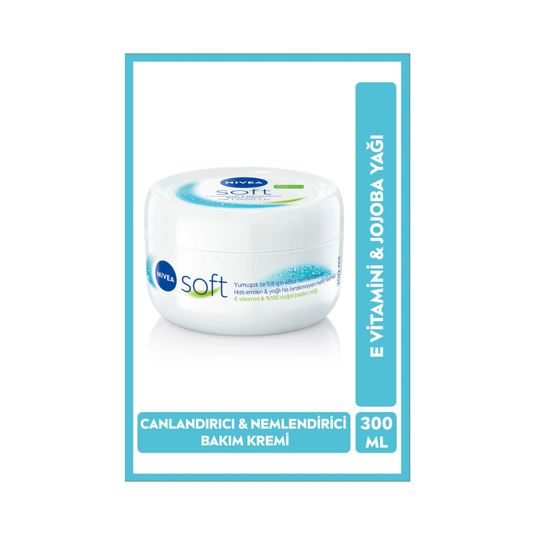 NIVEA Soft Nemlendirici Bakım Kremi 300ml 2'li