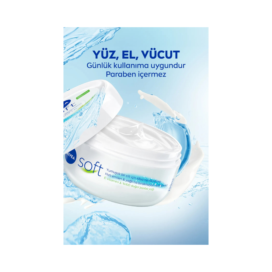 NIVEA Soft Nemlendirici Bakım Kremi 300ml 2'li