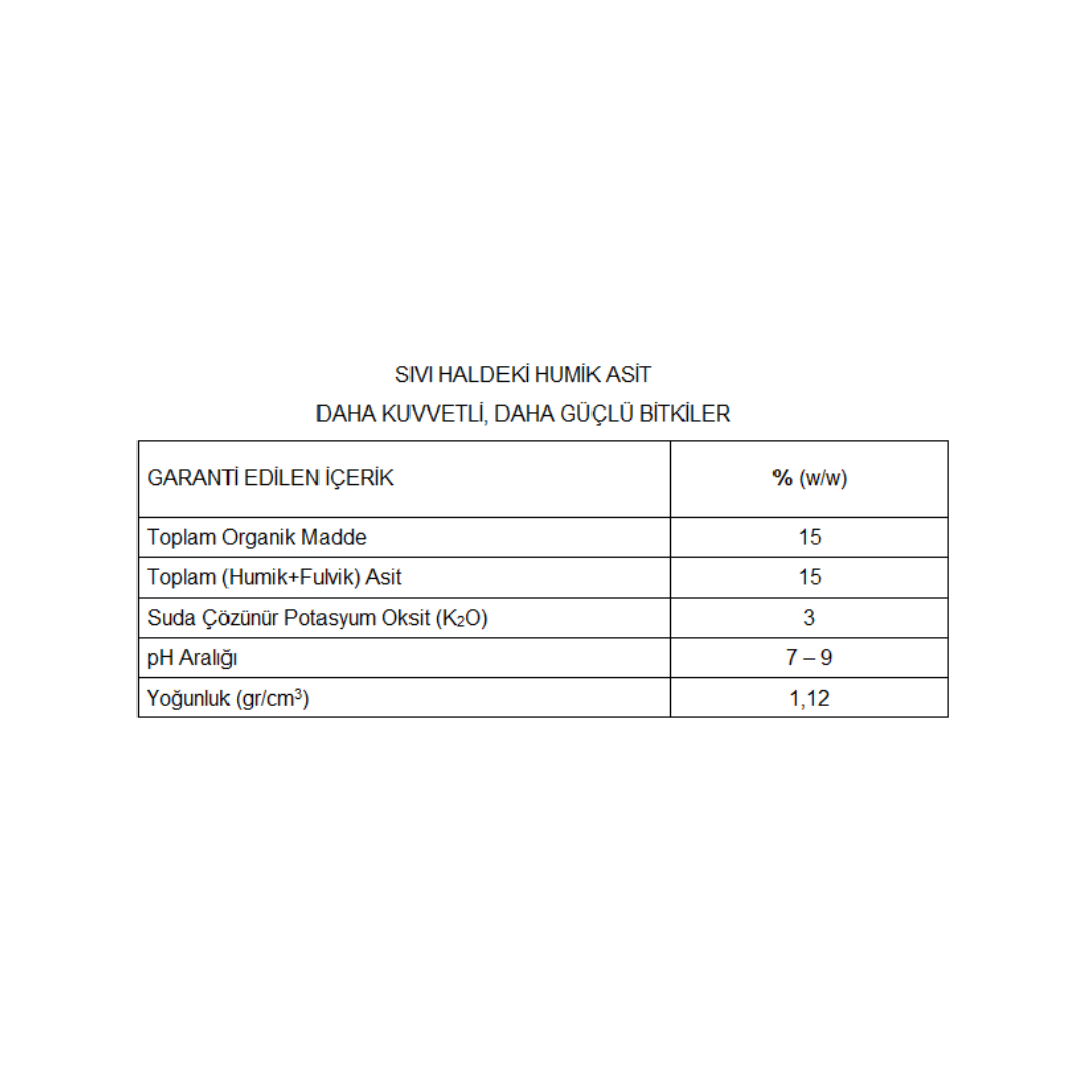 ARELCHEM TERRA HUMICA (SIVI HALDEKİ HUMİK ASİT) 1 LT'LİK AMBALAJ
