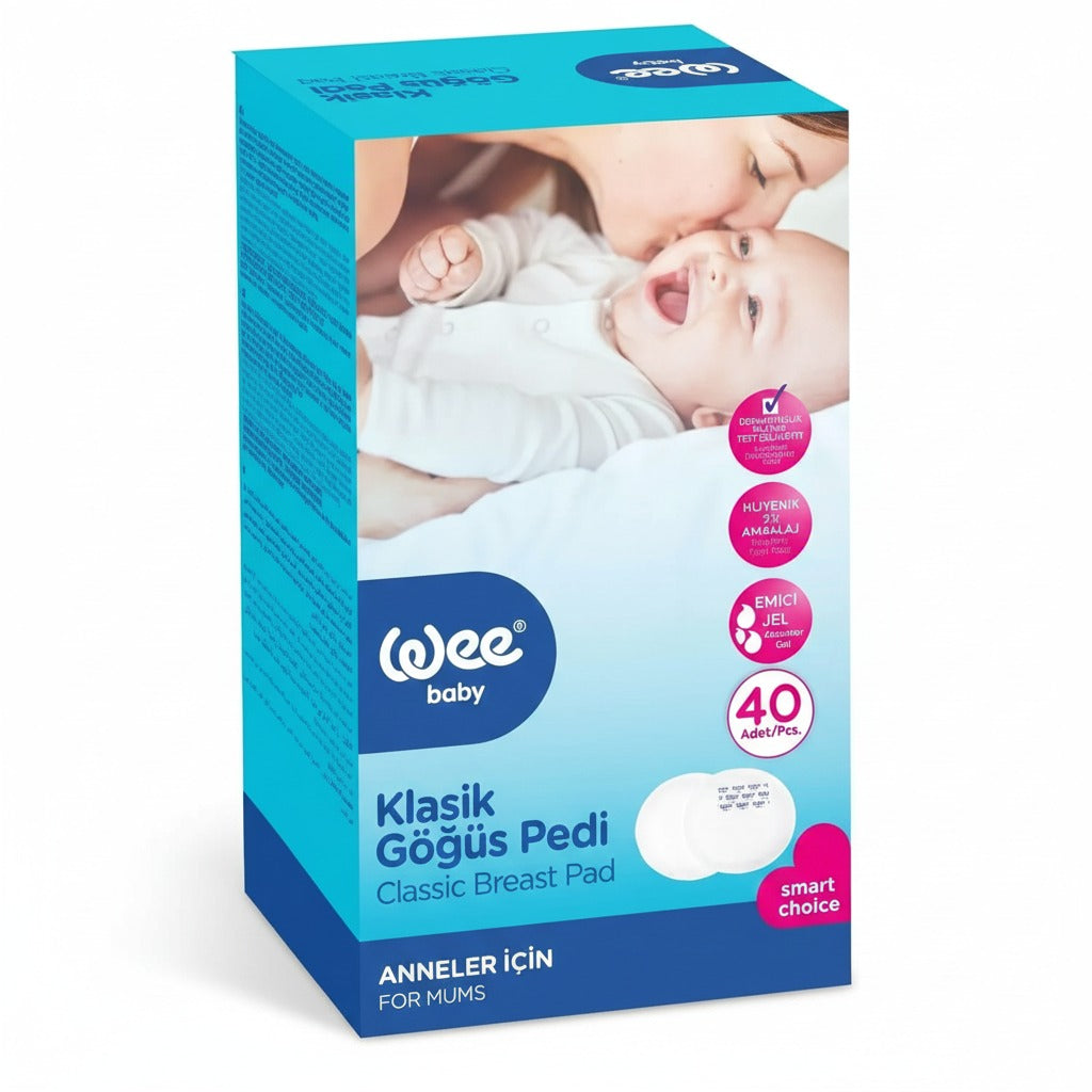 Wee Baby Klasik Göğüs Pedi - Ultra Emici & İpeksi Dokunuş (Sızıntı Önleyici)