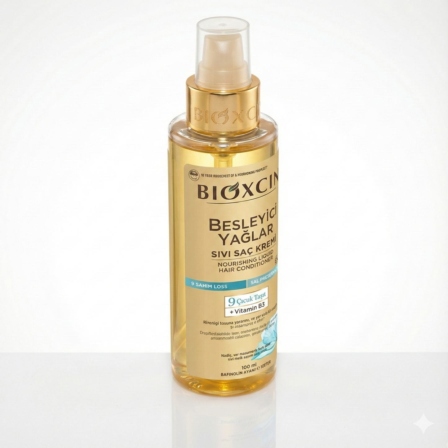Bioxcin Besleyici Yağlar Sıvı Saç Kremi - 9 Çiçek Yağı & Vitamin B3 | Dökülme Karşıtı & Parlaklık (200 ml)