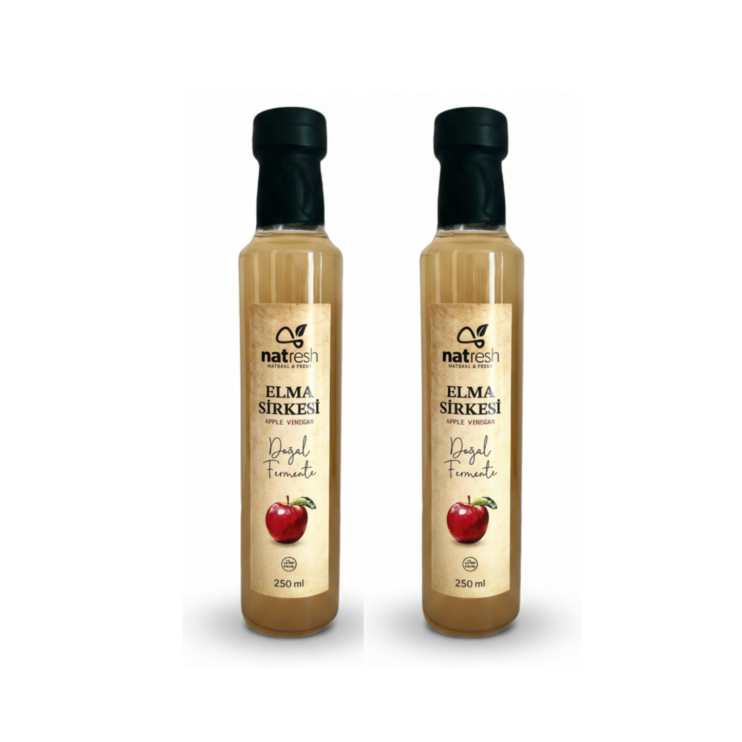 Natresh Elma Sirkesi 2’li Set 250 ml x 2 (Doğal Fermente)