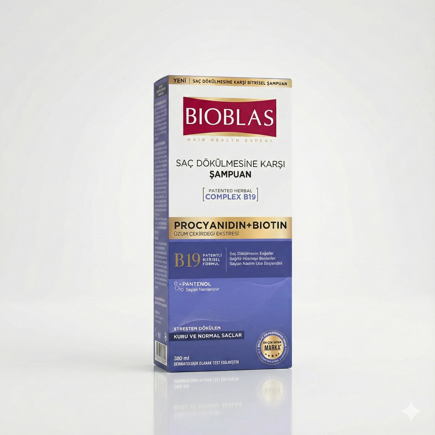Bioblas Saç Dökülmesine Karşı Bitkisel Şampuan - Procyanidin & Biotin | Patentli B19 Kompleks (360 ml)