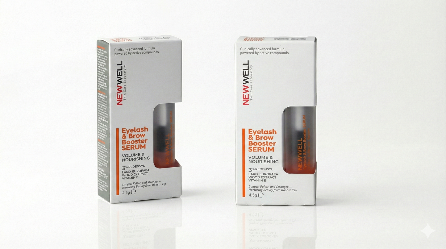 New Well Eyelash & Brow Booster Serum - Kirpik ve Kaş Uzatıcı Besleyici Serum 2'li Avantaj Paketi (2 x 4,5g)