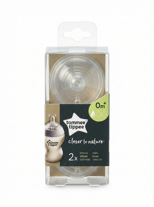 Tommee Tippee Closer to Nature Biberon Emziği 0 Ay+ Yavaş Akış 2’li