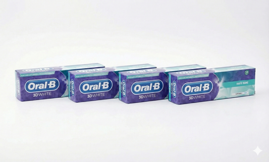 Oral-B 3D White Hafif Nane Diş Macunu - 4'lü Avantaj Paketi (4 x 75 ml)