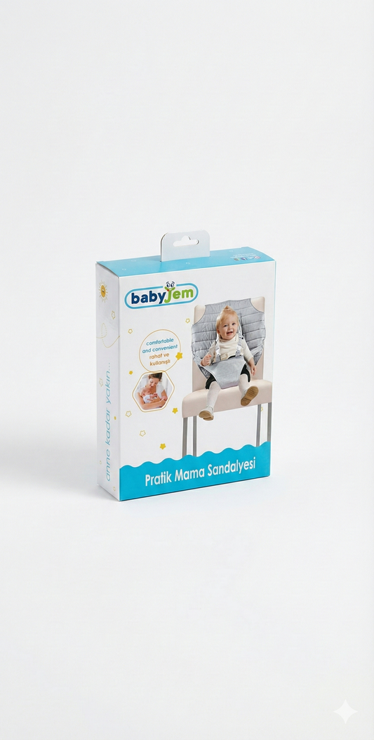 Babyjem Pratik Kumaş Mama Sandalyesi - Seyahat Tipi Taşınabilir Bebek Koltuğu (STD)