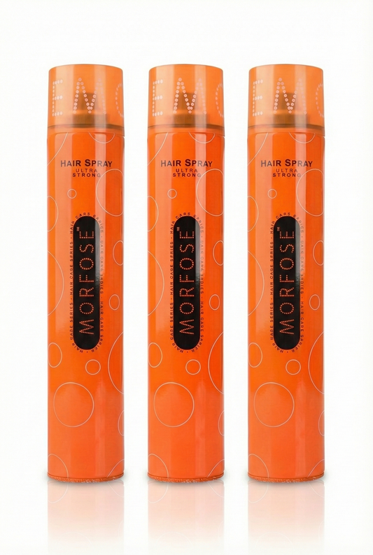 Morfose Ultra Strong Saç Spreyi (Turuncu) - Ekstra Güçlü Tutuş - 3'lü Avantaj Paketi