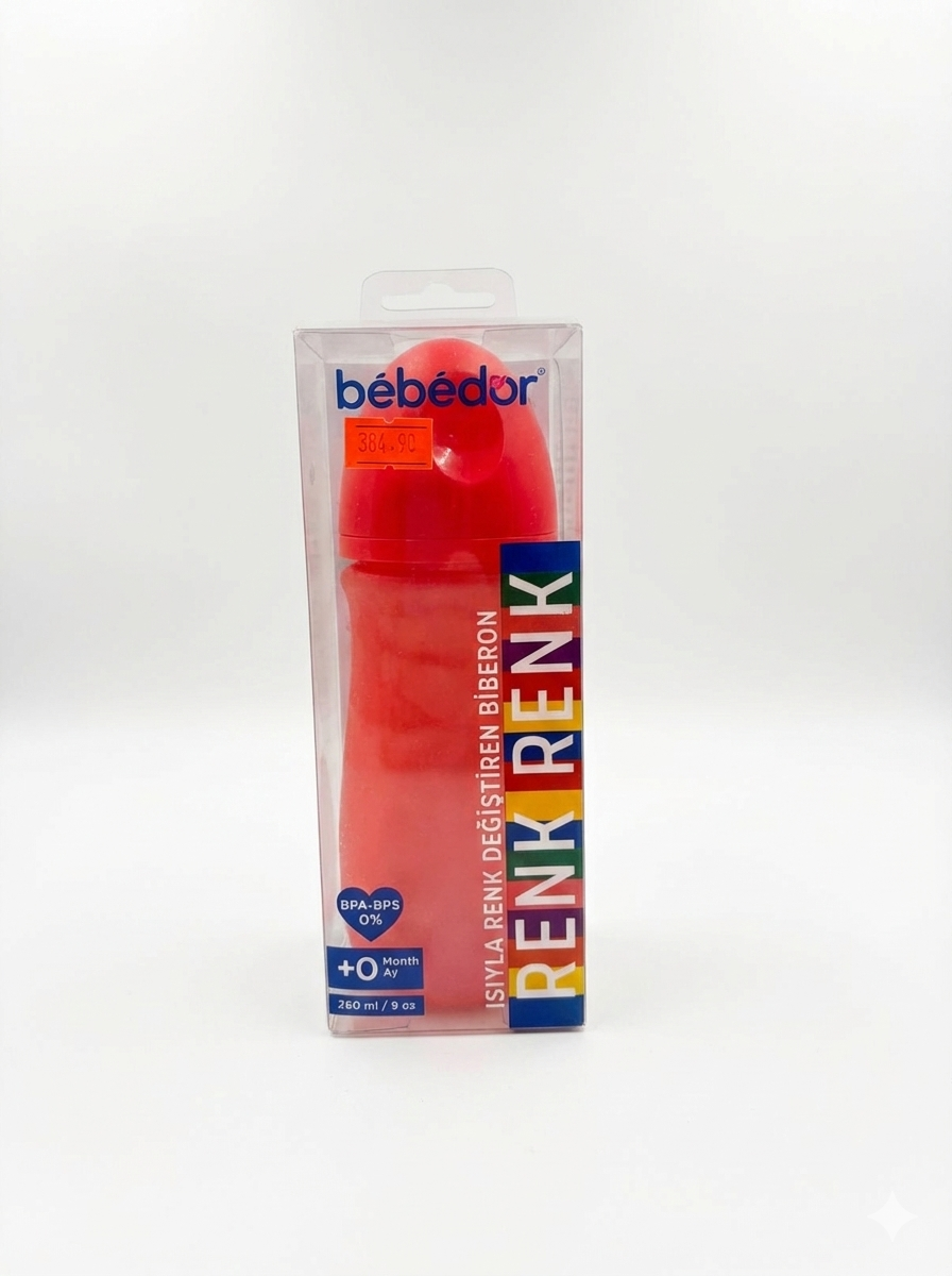 Bebedor Isıya Duyarlı Renk Değiştiren Biberon 260 ml (0 Ay+)