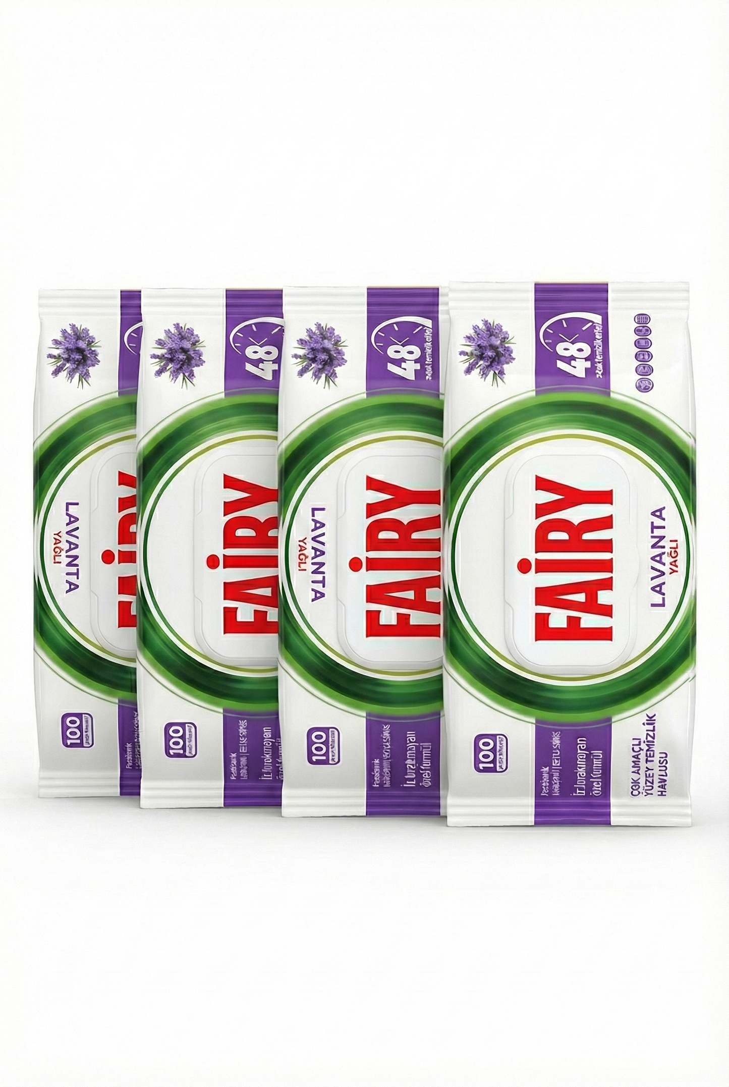 Fairy Lavanta Yağlı Çok Amaçlı Yüzey Temizlik Havlusu - 4'lü Dev Eko Paket (4 x 100 Adet)