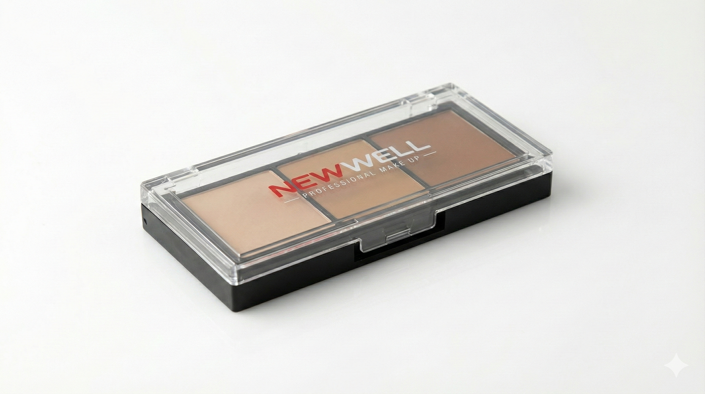 ew Well Porcelain Make-Up 3'lü Highlighter Paleti - İkili Avantaj Seti (2 x 3'lü Palet)