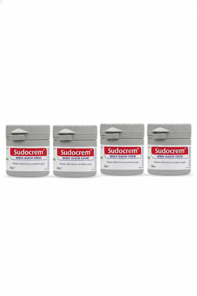 Sudocrem Bebek Bakım Kremi 4'lü Avantaj Paketi - Hassas Ciltler İçin Kapsamlı Koruma (4 x 60 gr)