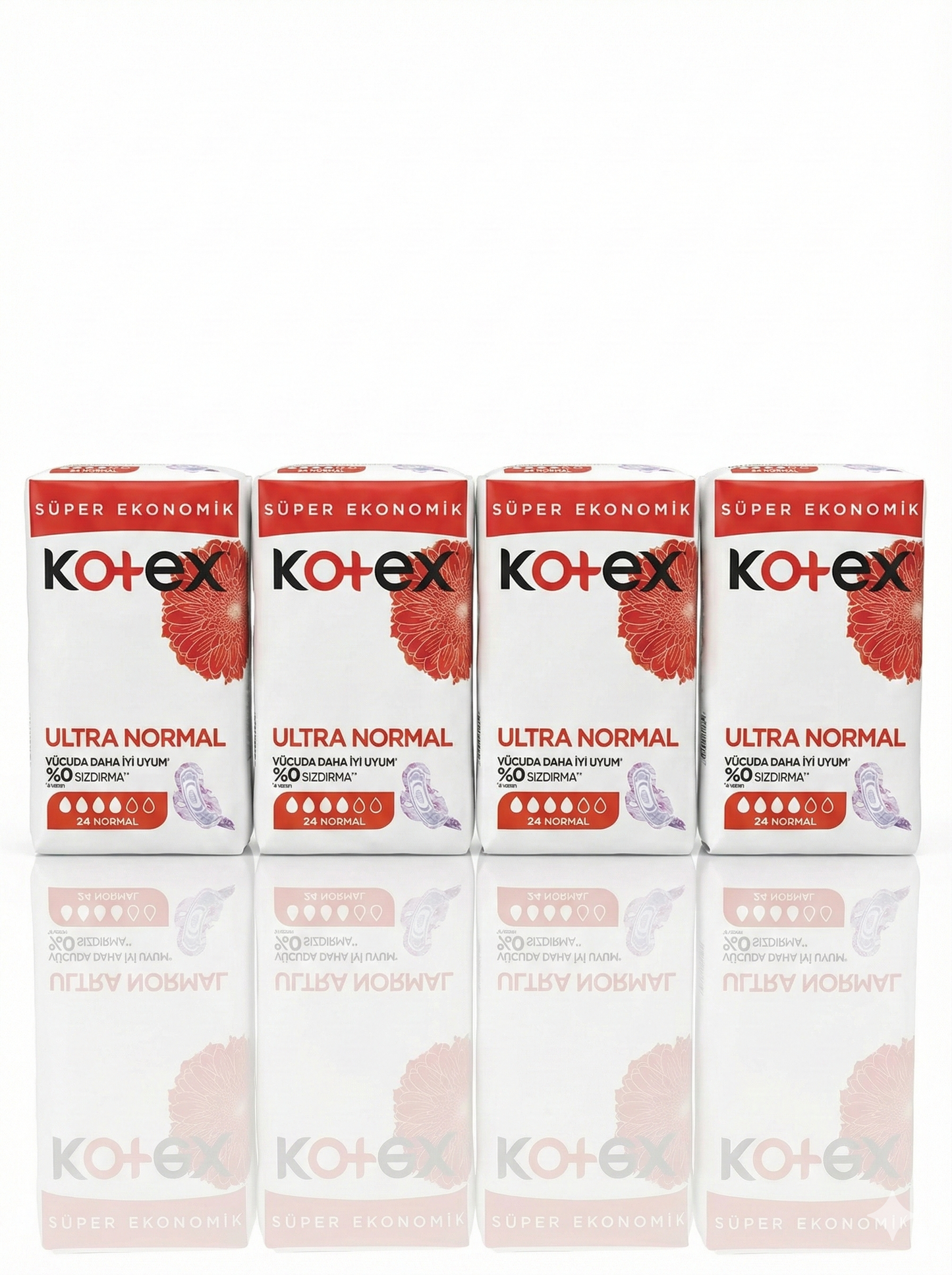 Kotex Ultra Normal Hijyenik Ped 24'lü Süper Ekonomik Paket x 4 Adet (Toplam 96 Ped) - Fırsat Seti