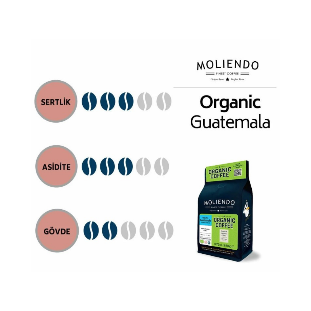 Moliendo Organic Guatemala SHB Yöresel Kahve 250 g (Çekirdek Kahve)